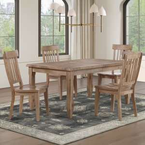 Riverdale Leg Table With 4 Wooden Side Chairs