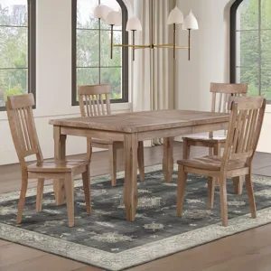 Riverdale Leg Table With 4 Wooden Side Chairs