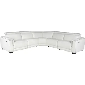 Lorenzo White Dual-Power Armless Recliner