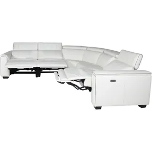 Lorenzo White Dual-Power Armless Recliner