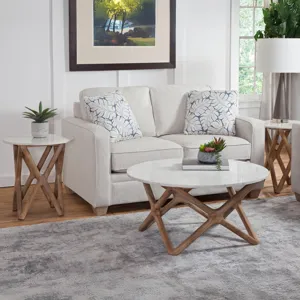 Wyman Banswara White Marble Top Cocktail