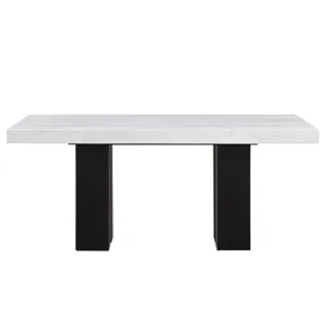 Artemis 70in. White Marble Dining Table,