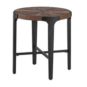 Chevron 22-Inch Round End Table
