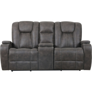 Marlow Charcoal Manual Recliner Loveseat