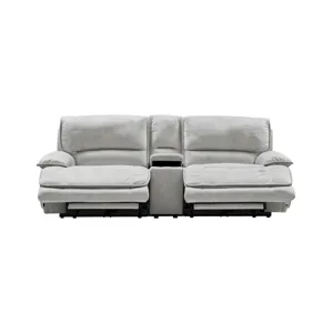 Olsen Silver Power Reclining Loveseat Sectional
