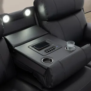 Zenith Black Power Sofa