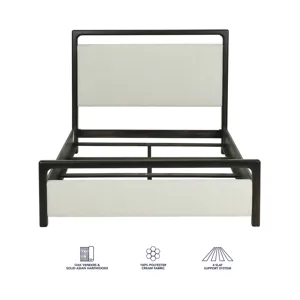 Sigmund Bed(Headboard And Footboard+ Rail) - Queen