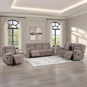 Mallory Sydney Brown 3-Piece Reclining Living Room Set