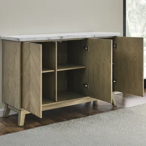 Vida White Marble Top Server