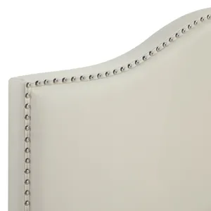 Zoe Cream Pu Headboard - Full/Queen