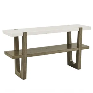 Perth White Marble Top Sofa Table