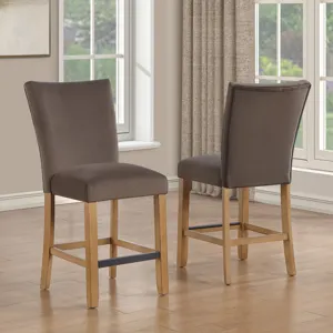 Artemis Brown Velvet Counter Chair