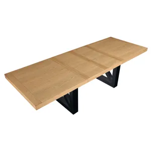 Magnolia 7-Piece Set, 72-108\" Dining Table W/2-18 Leaves, 6 Side Chairs, Black Base