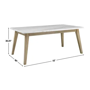 Vida Marble Top 72\" Dining Table