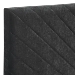 Tara Black Chevron Tufted Queen/Full Hea