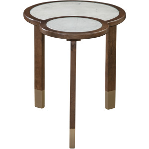 Oormi Banswara White Marble Inlay End Table
