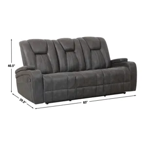 Marlow Charcoal Manual Recliner Sofa