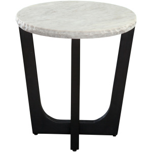 Chrissy White Marble Top End Table