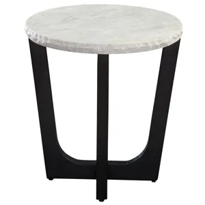 Chrissy White Marble Top End Table