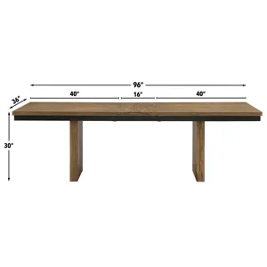 Roatan 80-96\" Table With 16-Inch Self-Storing Leaf