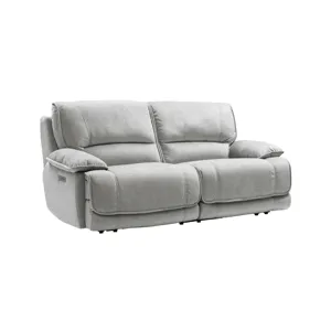 Olsen Silver Power Reclining Loveseat Sectional