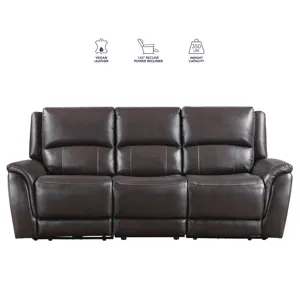Alexandria Power Leather Reclining Sofa Living Room Set