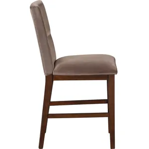 Zen Brown Velvet Counter Chair