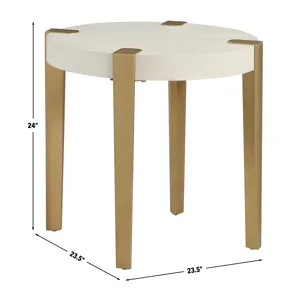 Gracie End Table, White