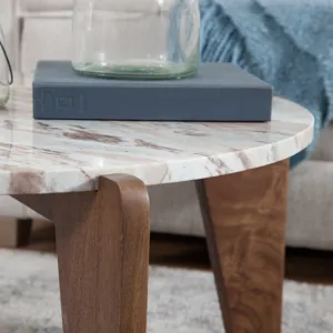 Shavon Brown Marble Top Cocktail Table