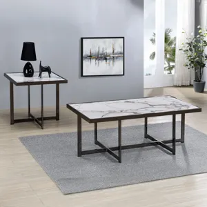 Kayley Sintered Stone Square End Table