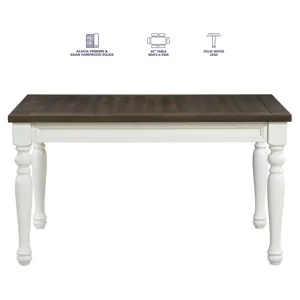 Joanna Kids 3pc Dining Set, Ivory And Mo