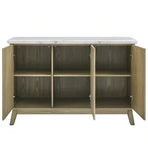 Vida White Marble Top Server