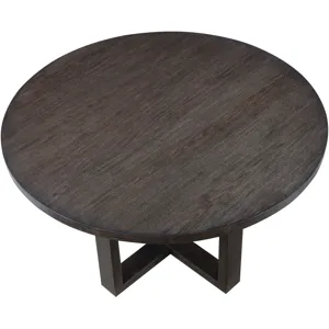 Evan Brown Round Dining Table