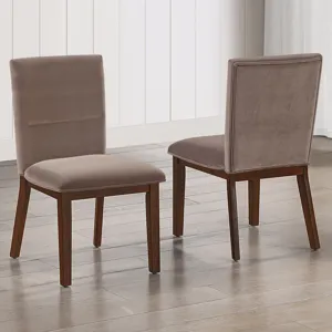 Zen Brown Velvet Side Chair