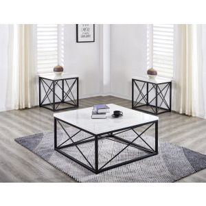 Skyler White 3-Piece Marble Occasional Set