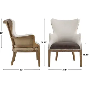 George Two Tone Wingback Accent Chair