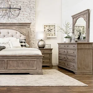 Highland Park Driftwood Queen 6-Piece Bedroom Set