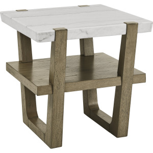 Perth (Carolina) End Table White Marble