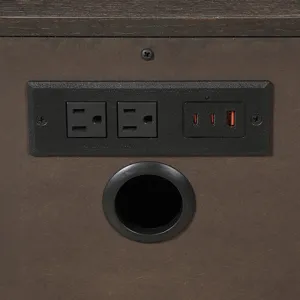 Verona Brown Nightstand with USB