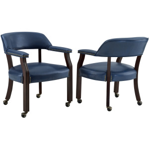 Tournament Navy Arm Chair with Casters