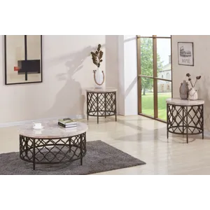 Roland Marble Top End Table Top