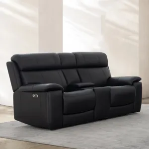 Zenith Black Power Console Loveseat
