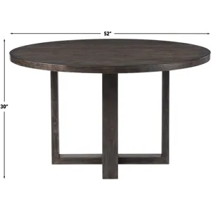 Evan Brown Round Dining Table