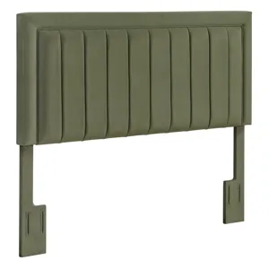 Jade Green Channel Back Queen/Full Headb