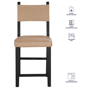 Aubrey Black Counter Chair