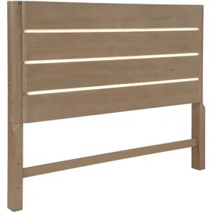 Theo Brown King Panel Headboard with LED Strip
