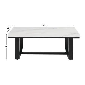 Lucca(Artemis White Marble Top Occasio Occasional Table Set