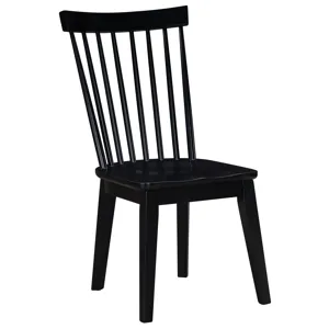 Vaughn Black Modern Shaker Side Chair