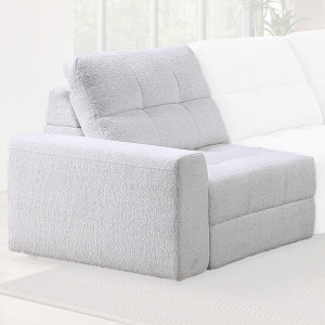 Snyder White LAF Recliner W Slider