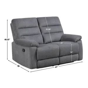Cozy Gray 2-Piece Reclining Living Room Set